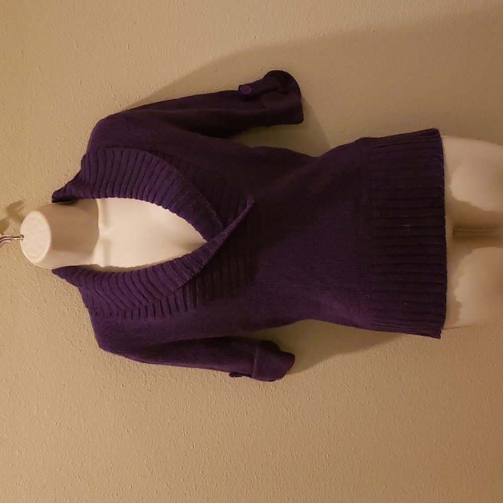 Misses purple sweater.  Like New. Never worn.